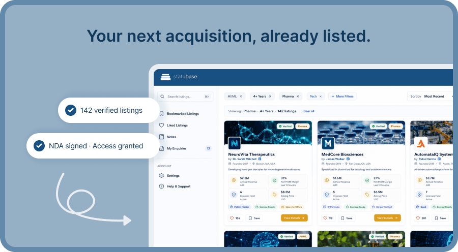 Statubase buyer acquisition dashboard